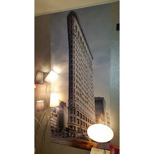 Impression haute définition sur papier 120 dos bleu. Laize maximale 155cm : tout format supérieur est réalisé en plusieurs morçeaux. 
